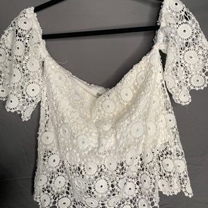 Charolette Russe White Off the Shoulder Top